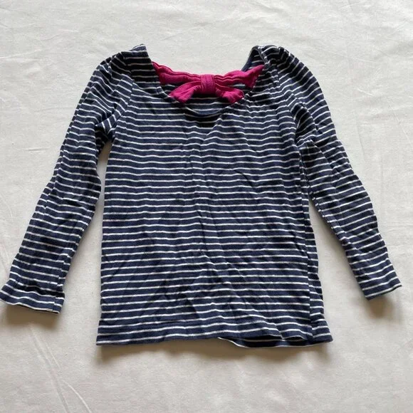 Crazy 8 Navy Blue Striped Shirt size 5/6 - Picture 5 of 6